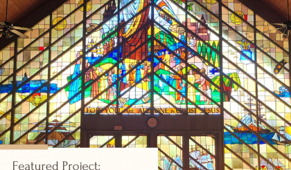 stained glass restoration dallas moanalua church